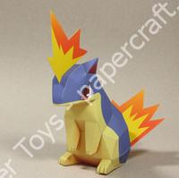 Mô hình giấy Slugma (Pokémon) - đồ chơi giấy thủ công PaperCraft VN