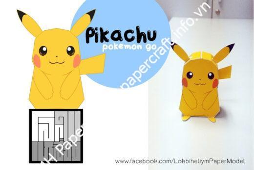 Mô hình giấy Pikachu (Pokemon Go) - đồ chơi giấy thủ công PaperCraft VN