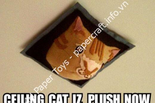 Mô hình giấy Ceiling Cat – bản plush (2008) - ảnh 2 - đồ chơi giấy thủ công PaperCraft VN