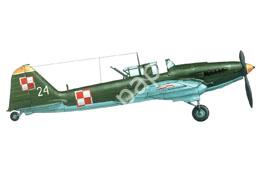 Mô hình giấy Il-2 Sturmovik – Il-2M3, Polish Air Force, White 24 6. Pulk Lotnictwa Szturmowego, Strachowice Airfield, 1948 - đồ chơi giấy thủ công PaperCraft VN