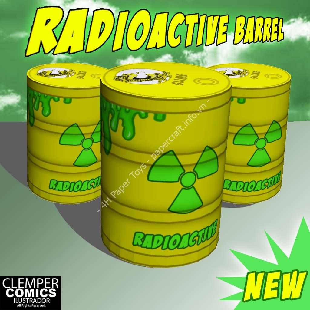 radioactive barrel papertoys clemper