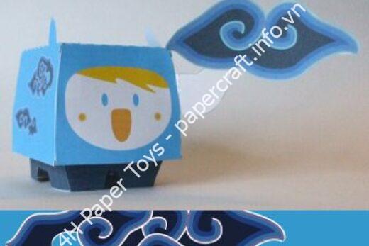 Mô hình giấy Speakerdog – The Cloudy Dog custom - đồ chơi giấy thủ công PaperCraft VN