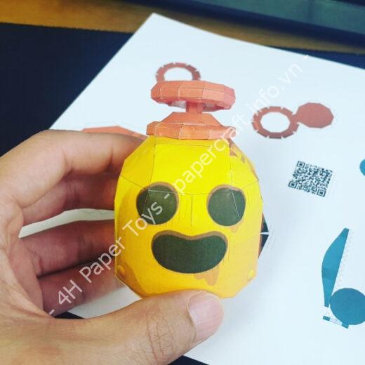 Mô hình giấy 브롤스타즈 전설캐릭터 로보 스파이크 종이모형 도면 공유 - đồ chơi giấy thủ công PaperCraft VN