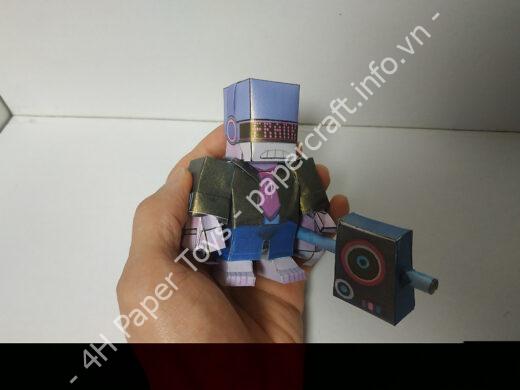 Mô hình giấy 브롤스타즈 DJ프랭크 만들기 페이퍼토이 도안,도면 공유 Brawl Stars DJ Frank - đồ chơi giấy thủ công PaperCraft VN