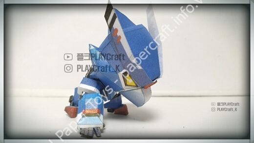 Mô hình giấy 브롤스타즈 전설 무료 받기 블루 메카크로우 종이모형 도안 Brawl Stars Mecha Crow - đồ chơi giấy thủ công PaperCraft VN