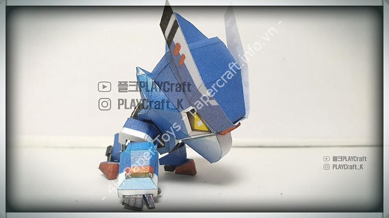 브롤스타즈 전설 무료 받기 블루 메카크로우 종이모형 도안 Brawl Stars Mecha Crow