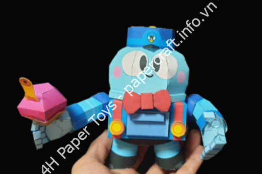 Mô hình giấy 브롤스타즈 신규 캐릭터 루(LOU) 종이모형 도면 공유 - đồ chơi giấy thủ công PaperCraft VN