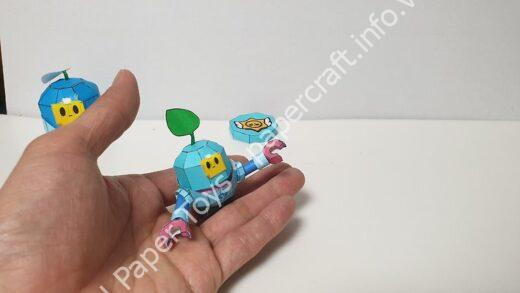 Mô hình giấy 브롤스타즈 캐릭터 스프라우트 종이모형 도안,도면 공유 - đồ chơi giấy thủ công PaperCraft VN