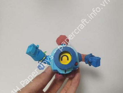 Mô hình giấy 브롤스타즈 나니 종이모형 도안 공유 - đồ chơi giấy thủ công PaperCraft VN