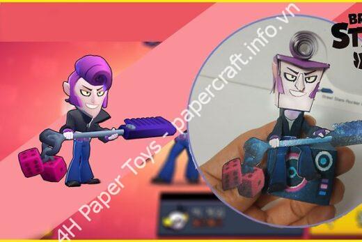 Mô hình giấy 브롤스타즈 락커 모티스 종이모형 도안 - đồ chơi giấy thủ công PaperCraft VN