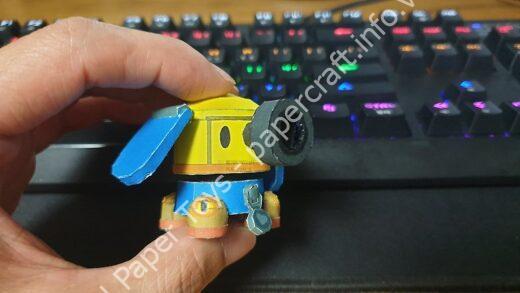 Mô hình giấy 브롤스타즈 제시 터렛 종이모형 도안 공유 - đồ chơi giấy thủ công PaperCraft VN