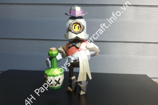 Mô hình giấy 브롤스타즈 발리 종이모형 도면/도안 공유 - đồ chơi giấy thủ công PaperCraft VN