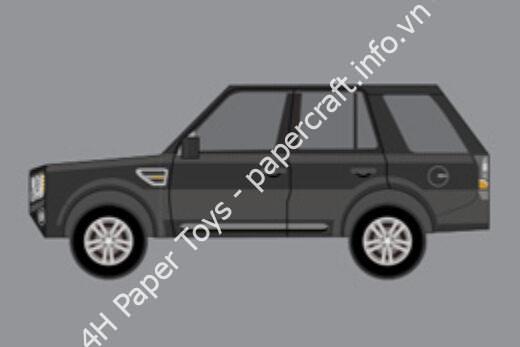 Mô hình giấy Simple Cars – SUV black - đồ chơi giấy thủ công PaperCraft VN