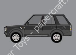Mô hình giấy Simple Cars – SUV black - đồ chơi giấy thủ công PaperCraft VN
