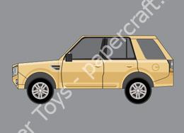 Mô hình giấy Simple Cars – SUV ocre - đồ chơi giấy thủ công PaperCraft VN