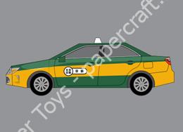 Mô hình giấy Simple Cars – Mid-Sized Sedan Beijing Taxi - đồ chơi giấy thủ công PaperCraft VN