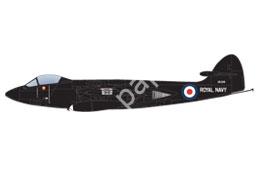 Mô hình giấy Sea Hawk – Sea Hawk FGA.6 black Royal Navy, Fleet Requirements Unit, Bournemouth, 1968 - đồ chơi giấy thủ công PaperCraft VN