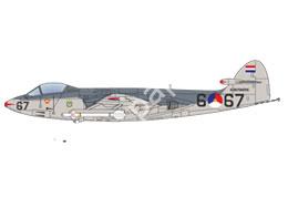 Mô hình giấy Sea Hawk – Sea Hawk FGA.50, Dutch early Koninklike Marine, 860th Squadron, HrMS Karel Doorman, 1958 - đồ chơi giấy thủ công PaperCraft VN