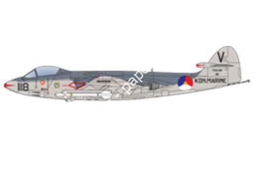 Mô hình giấy Sea Hawk – Sea Hawk FGA.50, Dutch late Koninklijke Marine, 860th Squadron, HrMS Karel Doorman, 1961 - đồ chơi giấy thủ công PaperCraft VN