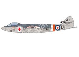 Mô hình giấy Sea Hawk – Sea Hawk F.1, Red-White Stripes Royal Navy, Fleet Air Arm, 806th Squadron, RNAS Ford, 1953 - đồ chơi giấy thủ công PaperCraft VN