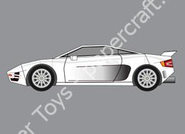 Mô hình giấy Simple Cars – Sports car Stahlhart racing - đồ chơi giấy thủ công PaperCraft VN
