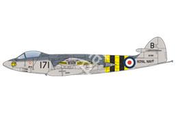 Mô hình giấy Sea Hawk – Sea Hawk FGA.6, Suez Tiger Royal Navy, Fleet Air Arm, 804th Squadron, HMS Bulwark, 1956 - đồ chơi giấy thủ công PaperCraft VN