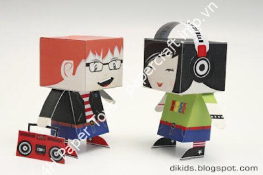 Mô hình giấy sid and nancy - đồ chơi giấy thủ công PaperCraft VN