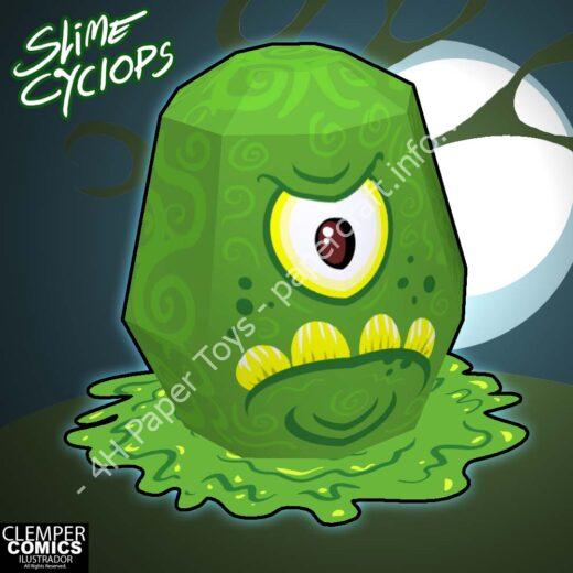 Mô hình giấy slime cyclops – papertoys clemper - đồ chơi giấy thủ công PaperCraft VN