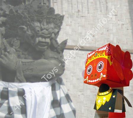 Mô hình giấy Sofia Bali Custom (Barong) - đồ chơi giấy thủ công PaperCraft VN