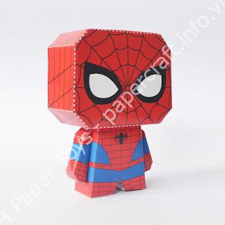 Mô hình giấy Spiderman papertoy - đồ chơi giấy thủ công PaperCraft VN