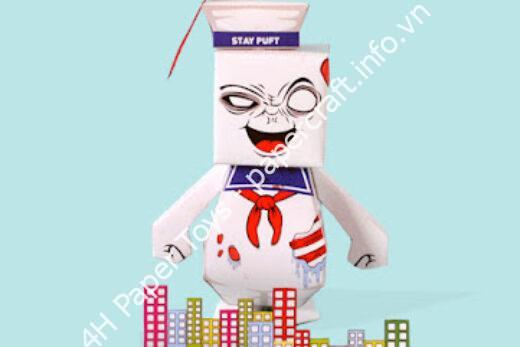Mô hình giấy Undead Stay Puft papercraft from Ghostbuster movie - đồ chơi giấy thủ công PaperCraft VN