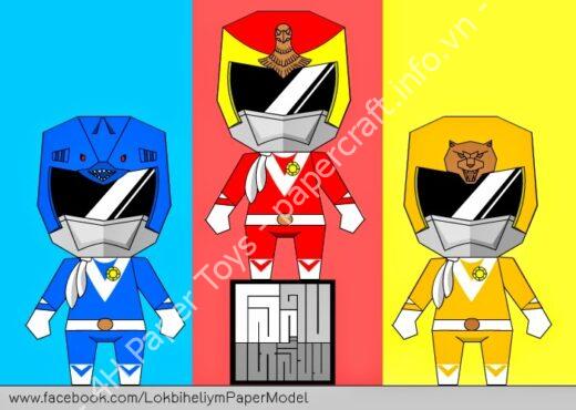 Mô hình giấy Taiyo sentai Sun vulcan - đồ chơi giấy thủ công PaperCraft VN