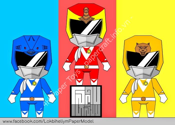 Mô hình giấy Taiyo sentai Sun vulcan