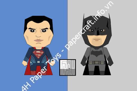 Mô hình giấy BATMAN v SUPERMAN - đồ chơi giấy thủ công PaperCraft VN