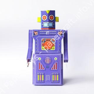 Mô hình giấy Vintage Robot Papercraft toy design - đồ chơi giấy thủ công PaperCraft VN