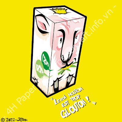 Mô hình giấy Mouton glouton - đồ chơi giấy thủ công PaperCraft VN