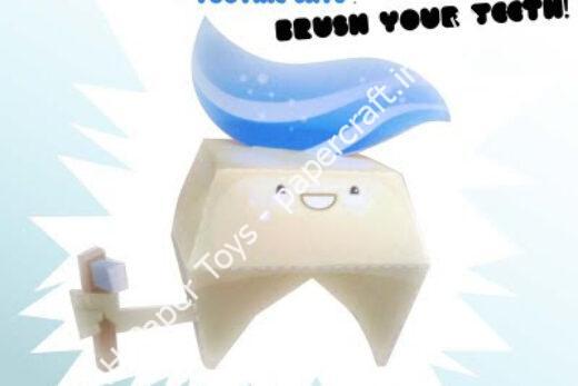Mô hình giấy Toothie - đồ chơi giấy thủ công PaperCraft VN