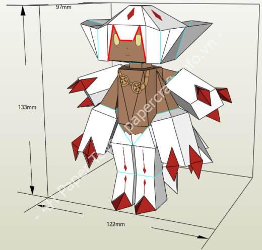 Mô hình giấy Faputa – Made in Abyss - đồ chơi giấy thủ công PaperCraft VN