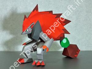 Mô hình giấy Zoroark (Pokémon) - đồ chơi giấy thủ công PaperCraft VN