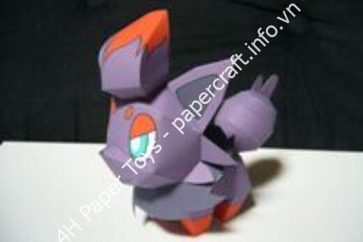 Mô hình giấy Zorua (Pokémon) - đồ chơi giấy thủ công PaperCraft VN